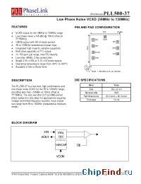 Datasheet P500-37DC manufacturer PhaseLink